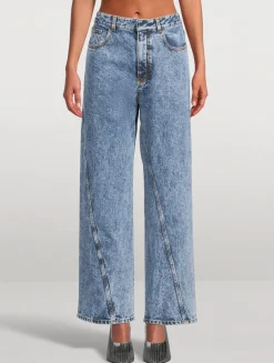 Twisted-Seam Straight Jeans