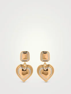Two-Tone Heart Earrings
