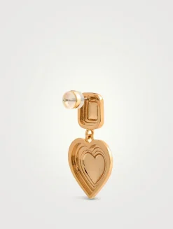 Two-Tone Heart Earrings
