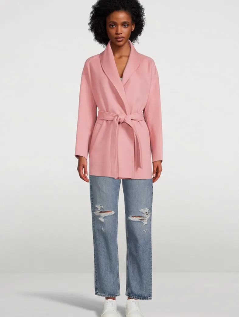 Tyra Belted Wool Wrap Coat