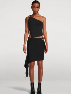 Valeria Embellished One-Shoulder Top