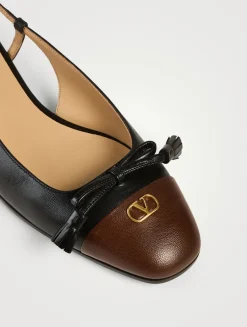 Valet Du Roi Leather Slingback Pumps