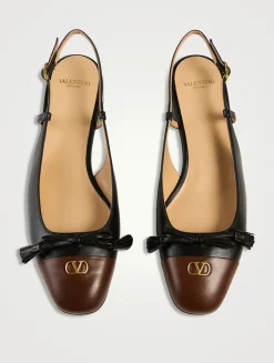 Valet Du Roi Leather Slingback Pumps