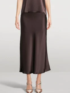 Valetta Satin Slip Skirt
