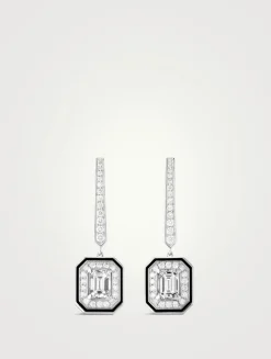 Vendôme Liseré 18K White Gold Drop Earrings With Diamonds