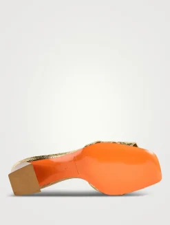 Venere Metallic Leather Mules