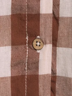 Via Tie-Front Midi Dress In Gingham Print