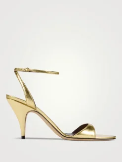 Vika Metallic Leather Sandals