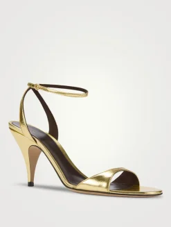 Vika Metallic Leather Sandals