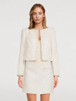 Vintra Embellished Tweed Jacket