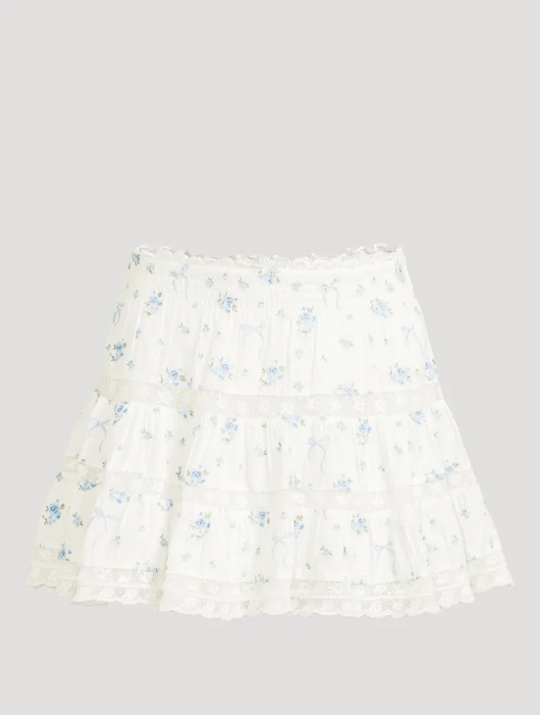 Viro Mini Skirt In Floral Print