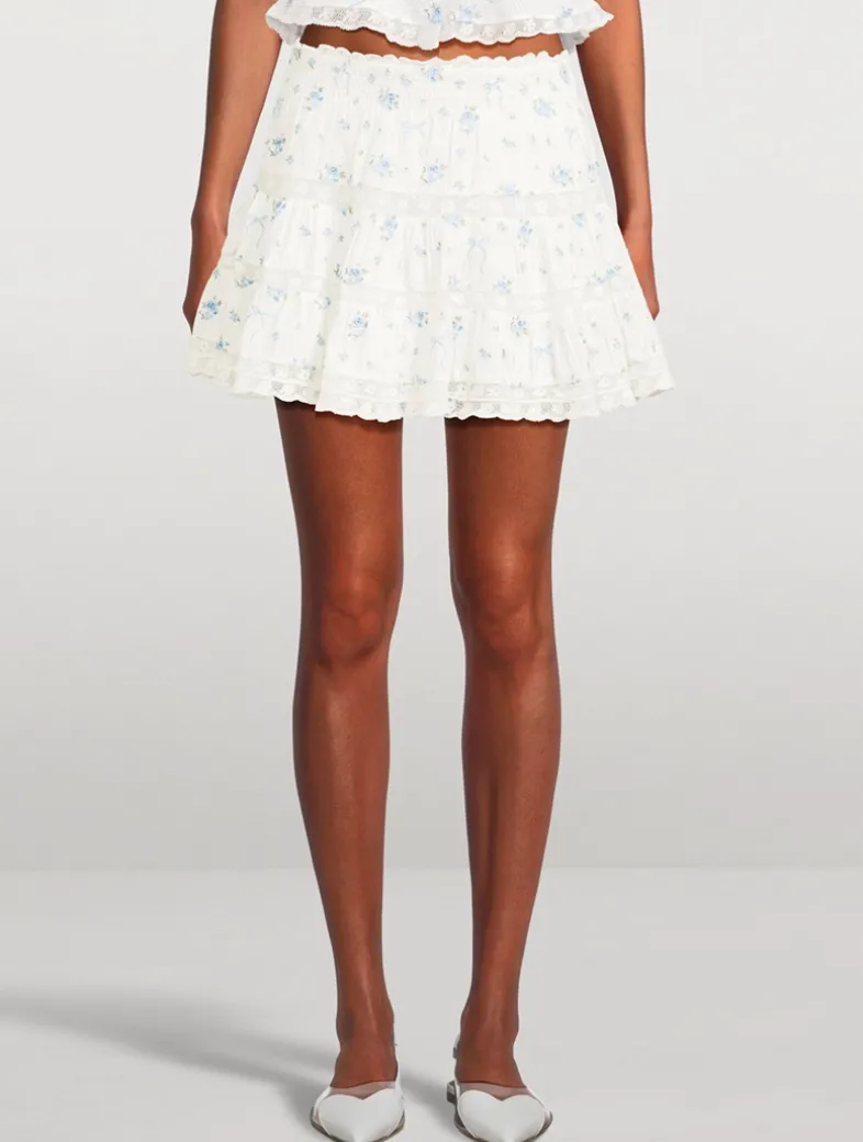 Viro Mini Skirt In Floral Print