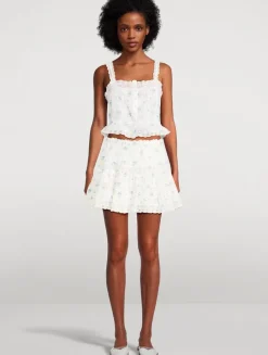 Viro Mini Skirt In Floral Print