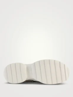 Viv' On The Run Leather And Mesh Sneakers