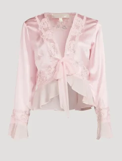 Vivetta Silk Tie-Front Blouse