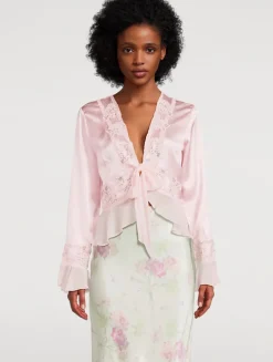 Vivetta Silk Tie-Front Blouse