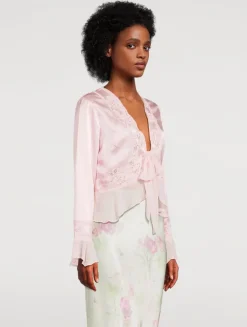 Vivetta Silk Tie-Front Blouse