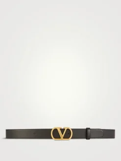 VLogo Leather Belt