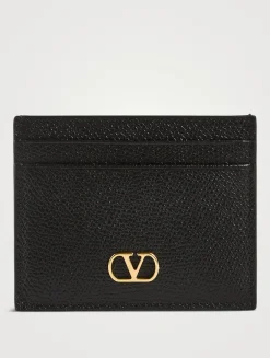 VLogo Leather Card Case
