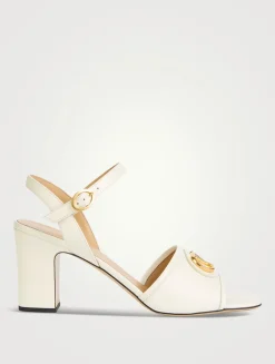 VLogo Leather Sandals