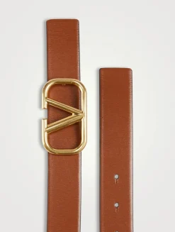 VLogo Reversible Leather Belt