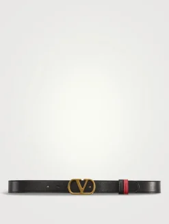 VLogo Reversible Leather Belt