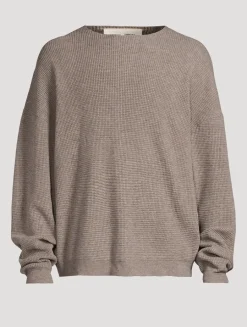 Waffle Crewneck Sweater