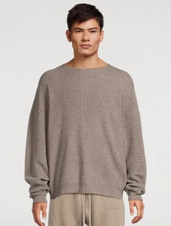 Waffle Crewneck Sweater