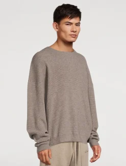 Waffle Crewneck Sweater