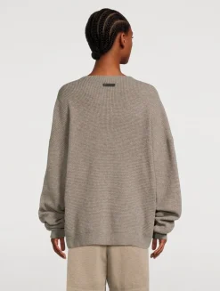 Waffle Crewneck Sweater