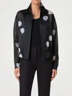 Wanda Silk Crêpe Jacket In Dandelion Print