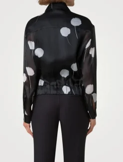 Wanda Silk Crêpe Jacket In Dandelion Print