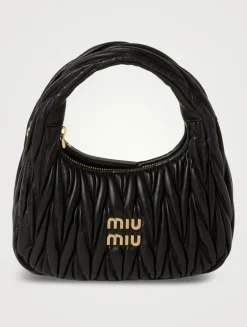 Wander Matelassé Nappa Leather Hobo Bag