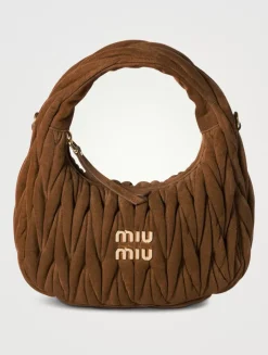 Wander Matelassé Suede Bag