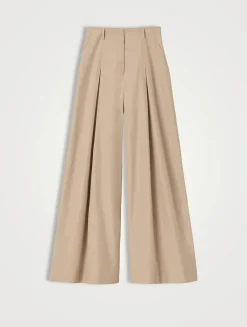 Warren Poplin Wide-Leg Trousers