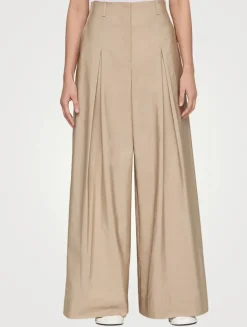 Warren Poplin Wide-Leg Trousers