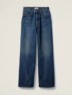 Washed Denim Flared Jeans