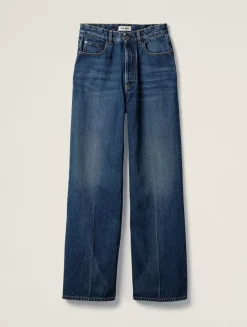 Washed Denim Flared Jeans