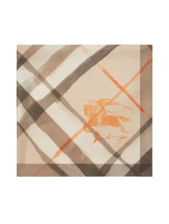 Watercolour Check Silk Scarf