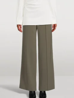 Weyes Straight-Leg Crêpe Trousers