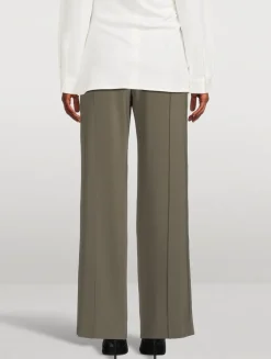 Weyes Straight-Leg Crêpe Trousers