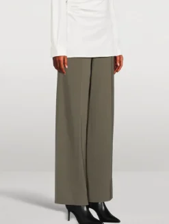 Weyes Straight-Leg Crêpe Trousers