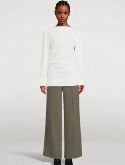 Weyes Straight-Leg Crêpe Trousers