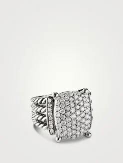 Wheaton® Ring In Sterling Silver With Pavé Diamonds