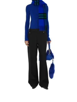 Wide Check Cashmere Scarf