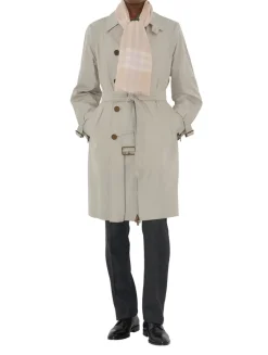 Wide Check Wool Scarf