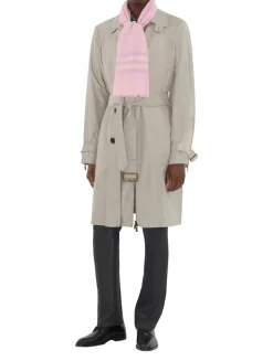 Wide Check Wool Scarf