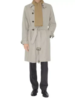 Wide Check Wool Silk Scarf