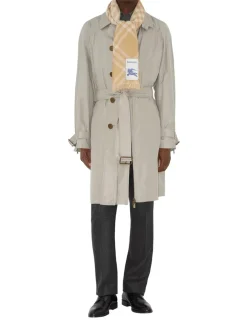 Wide Check Wool Silk Scarf