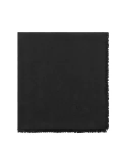 Wide Check Wool Silk Scarf